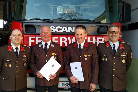 Wolfganz Weitzenböck, Günter Hipp, Franz Edelmaier und Anton Hipp.