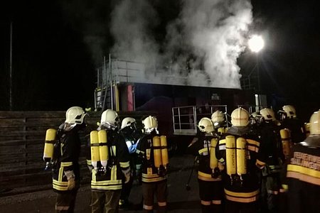 Der Brandcontainer von außen.