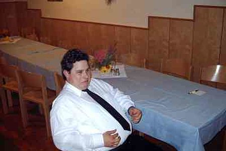 Geschafft war nicht nur der Ball 05 sondern auch Markus nach der anstrengenden Nacht