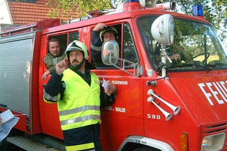 Einsatzleiter OBM Reinhard Holzmüller leitete die Übung