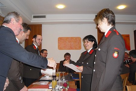 Angelobung der Feuerwehrfrauen.