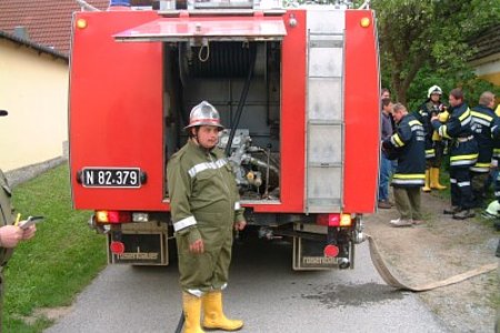 Maschinist Zauner Max bediente den Tankwagen Maschinist Zauner Max bediente den Tankwagen